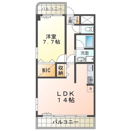 京口駅 徒歩14分 2階の物件間取画像